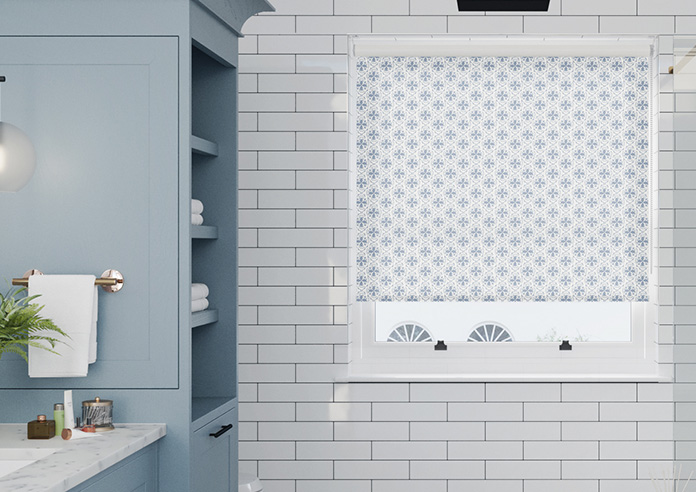 Batik Tile, Parisian Blue - Twist&Fit Roller Blind - Image 3